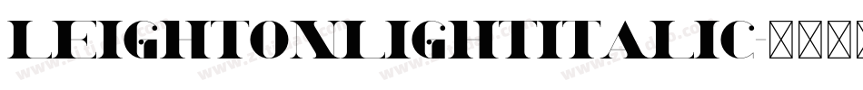 LeightonLightItalic字体转换
