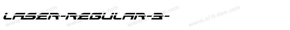 LASER-REGULAR-3字体转换
