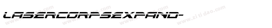 lasercorpsexpand字体转换