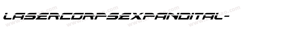 lasercorpsexpandital字体转换