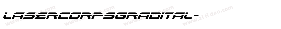 lasercorpsgradital字体转换