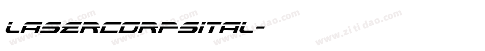 lasercorpsital字体转换