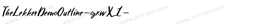 TheLekkerDemoOutline-gxwX1字体转换
