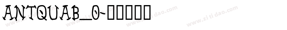 ANTQUAB_0字体转换