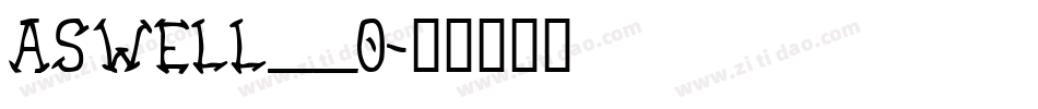 ASWELL__0字体转换