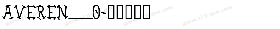 AVEREN__0字体转换