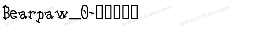 Bearpaw_0字体转换