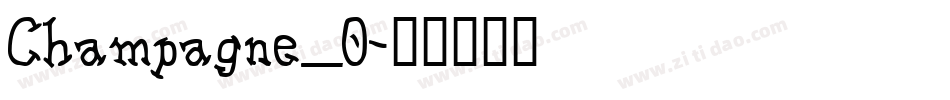 Champagne_0字体转换