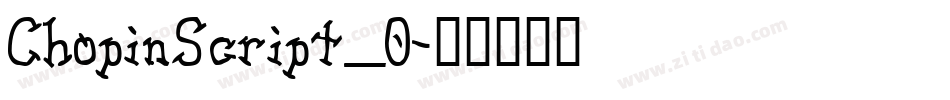 ChopinScript_0字体转换