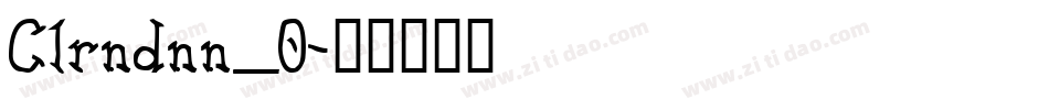 Clrndnn_0字体转换
