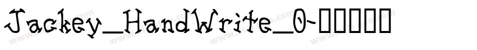 Jackey_HandWrite_0字体转换