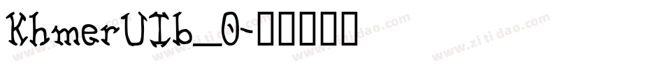 KhmerUIb_0字体转换