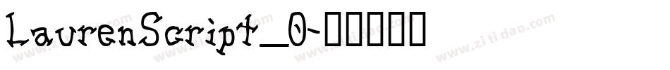 LaurenScript_0字体转换