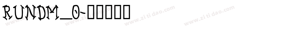 RUNDM_0字体转换