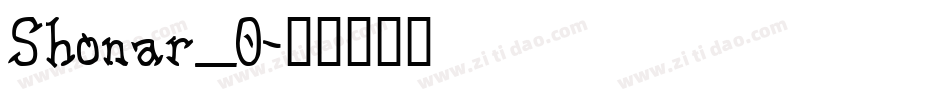 Shonar_0字体转换