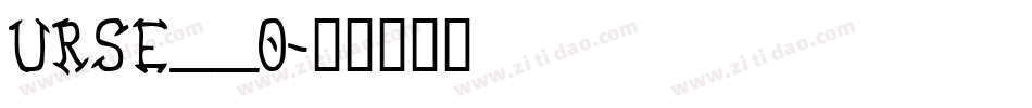 URSE__0字体转换