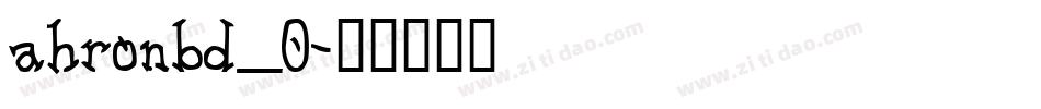 ahronbd_0字体转换
