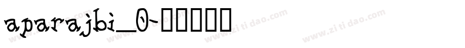 aparajbi_0字体转换