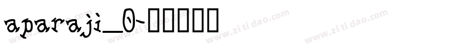 aparaji_0字体转换