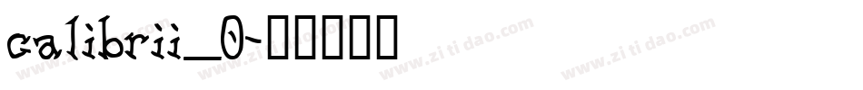 calibrii_0字体转换