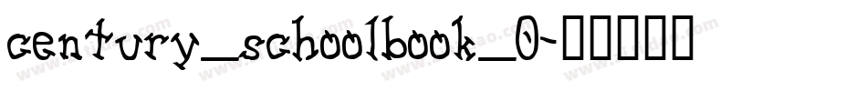 century_schoolbook_0字体转换