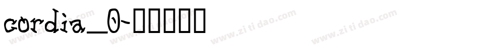 cordia_0字体转换