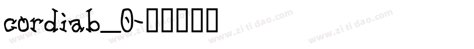 cordiab_0字体转换