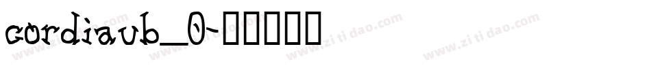 cordiaub_0字体转换