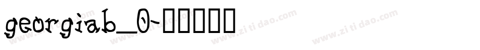 georgiab_0字体转换