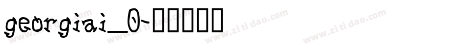 georgiai_0字体转换