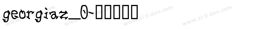 georgiaz_0字体转换