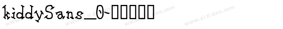 kiddySans_0字体转换