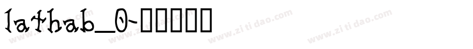 lathab_0字体转换