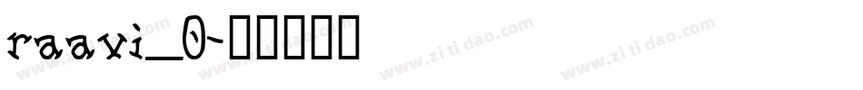 raavi_0字体转换