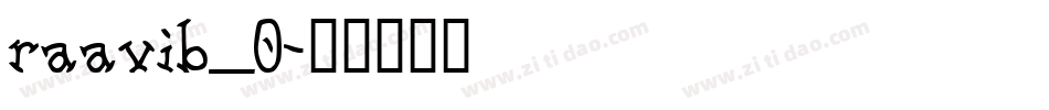 raavib_0字体转换