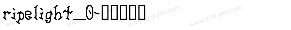 ripelight_0字体转换