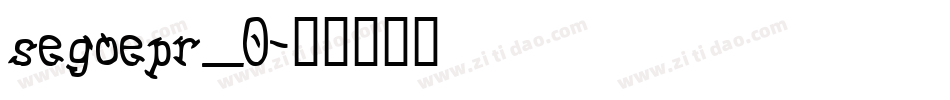 segoepr_0字体转换