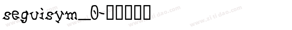 seguisym_0字体转换
