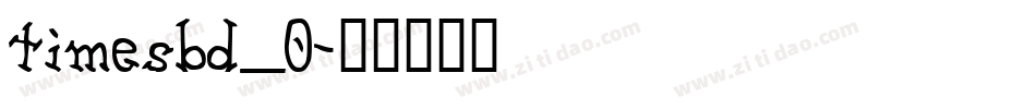 timesbd_0字体转换