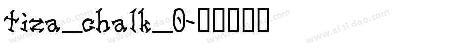 tiza_chalk_0字体转换