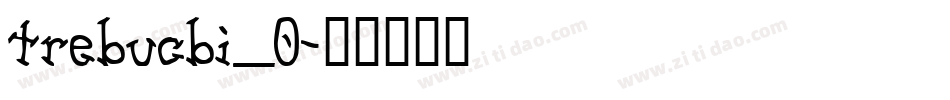 trebucbi_0字体转换
