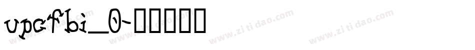 upcfbi_0字体转换