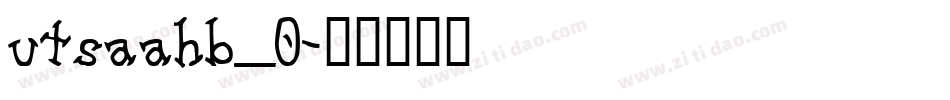 utsaahb_0字体转换