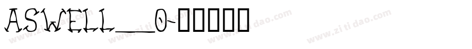 ASWELL__0字体转换