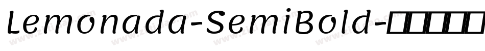 Lemonada-SemiBold字体转换