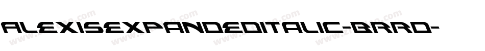 AlexisExpandedItalic-BRRd字体转换