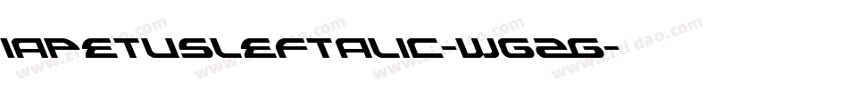 IapetusLeftalic-WgZG字体转换