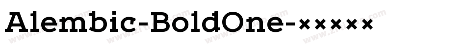 Alembic-BoldOne字体转换 Alembic-BoldOne字体转换