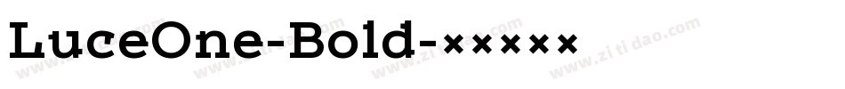 LuceOne-Bold字体转换
