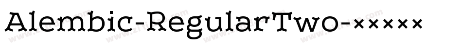 Alembic-RegularTwo字体转换